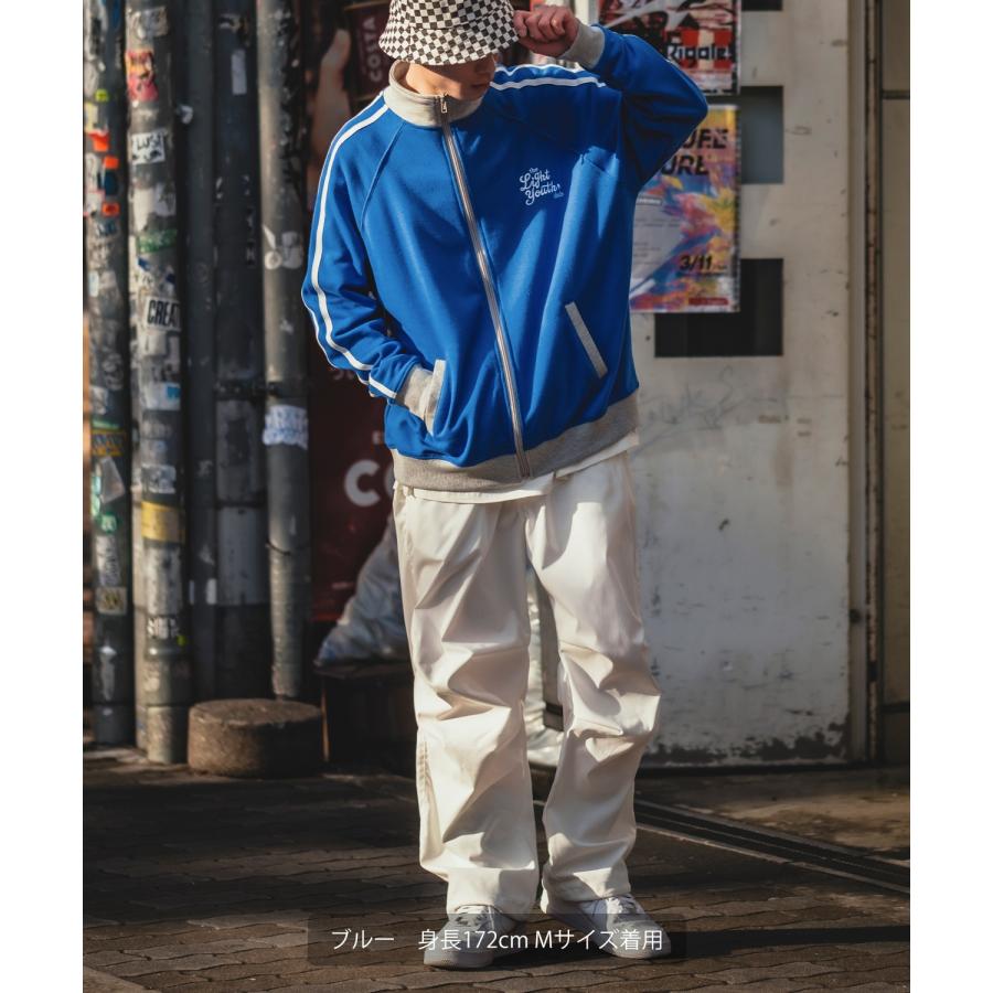 ジャケット メンズ バイカラー 刺しゅう ライントラック トレーニング 裏毛スウェット ブルゾン ジャンパー アウトドア ストリート レトロ アメカジ 古着MIX | improves | 11