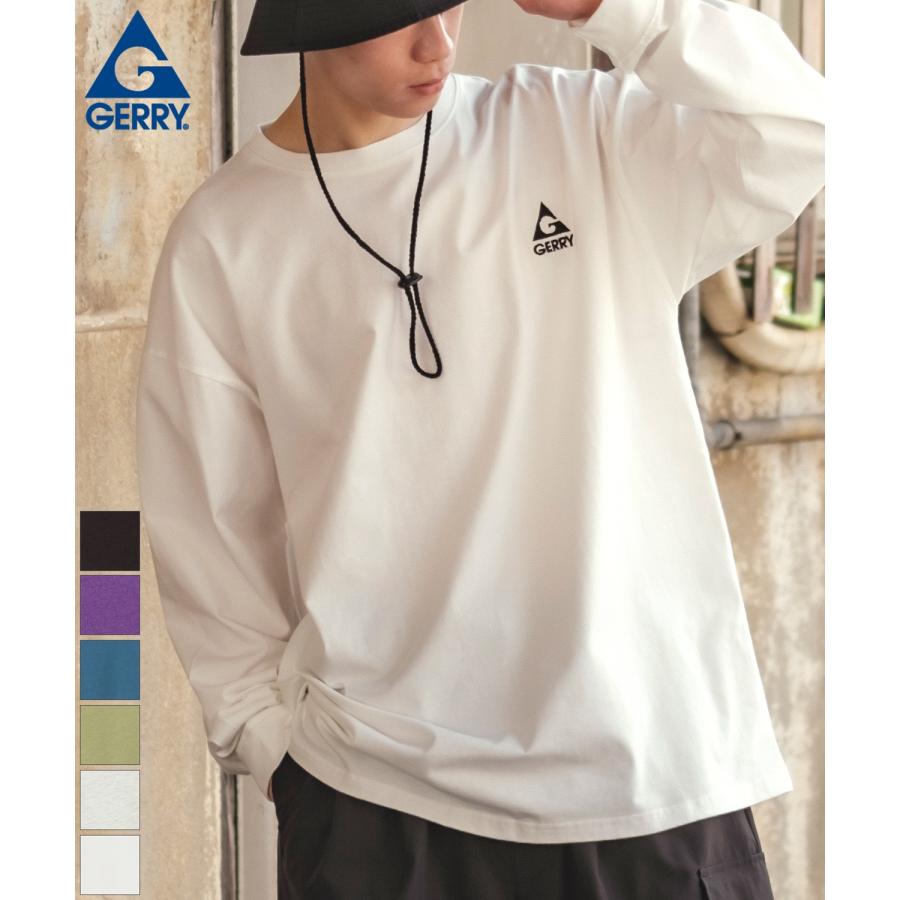 長袖Tシャツ メンズ GERRY ジェリー 別注ワンポイント ロンT カットソー バックプリント ワンポイント 刺しゅう アウトドア ストリート アメカジ 古着MIX | GERRY