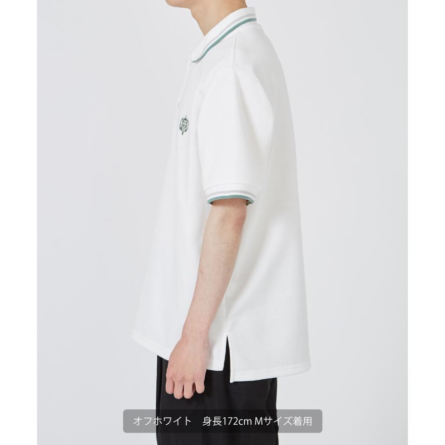 ポロシャツ メンズ 鹿の子 カノコ 半袖 ワンポイント エンブレム 刺しゅう 大きいサイズ シンプル ベーシック カジュアル ストリート お父さん | improves | 04