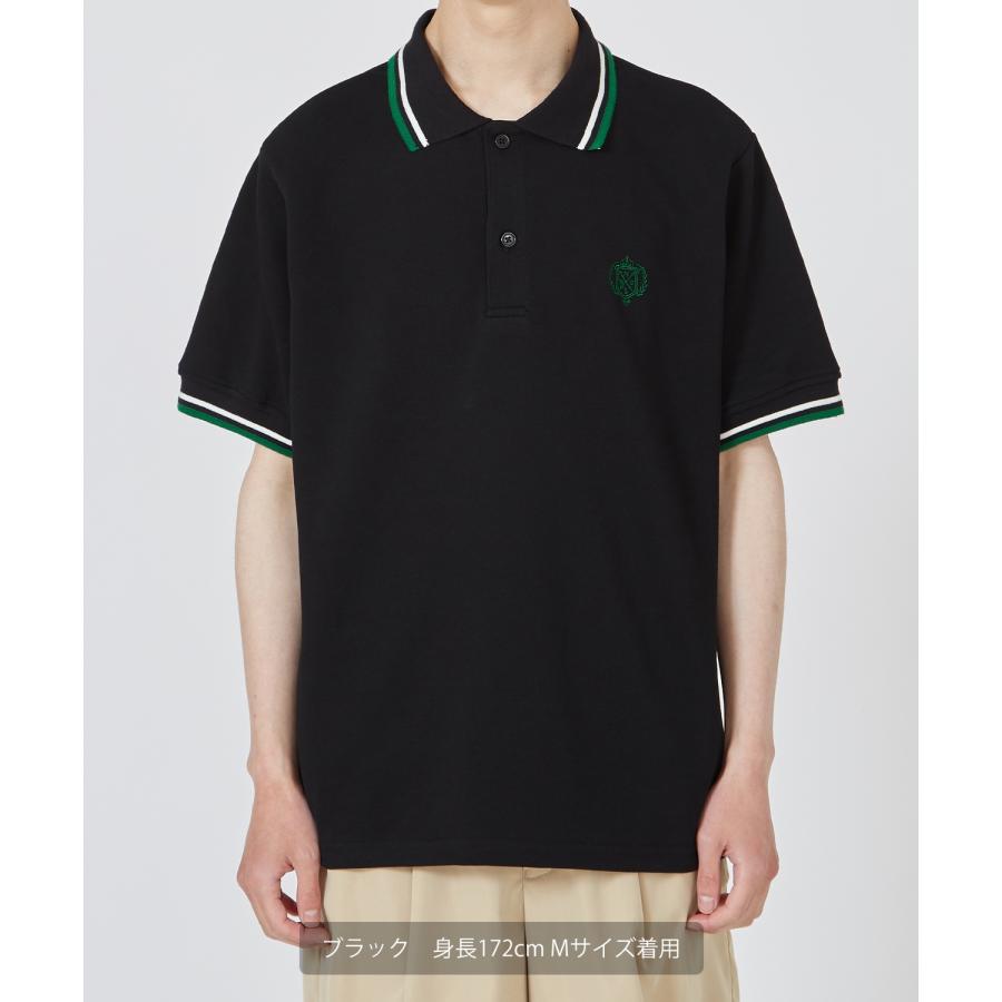 ポロシャツ メンズ 鹿の子 カノコ 半袖 ワンポイント エンブレム 刺しゅう 大きいサイズ シンプル ベーシック カジュアル ストリート お父さん | improves | 06