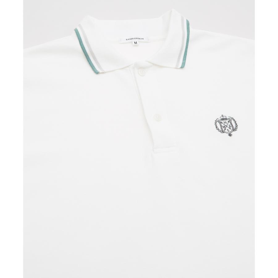 ポロシャツ メンズ 鹿の子 カノコ 半袖 ワンポイント エンブレム 刺しゅう 大きいサイズ シンプル ベーシック カジュアル ストリート お父さん | improves | 10