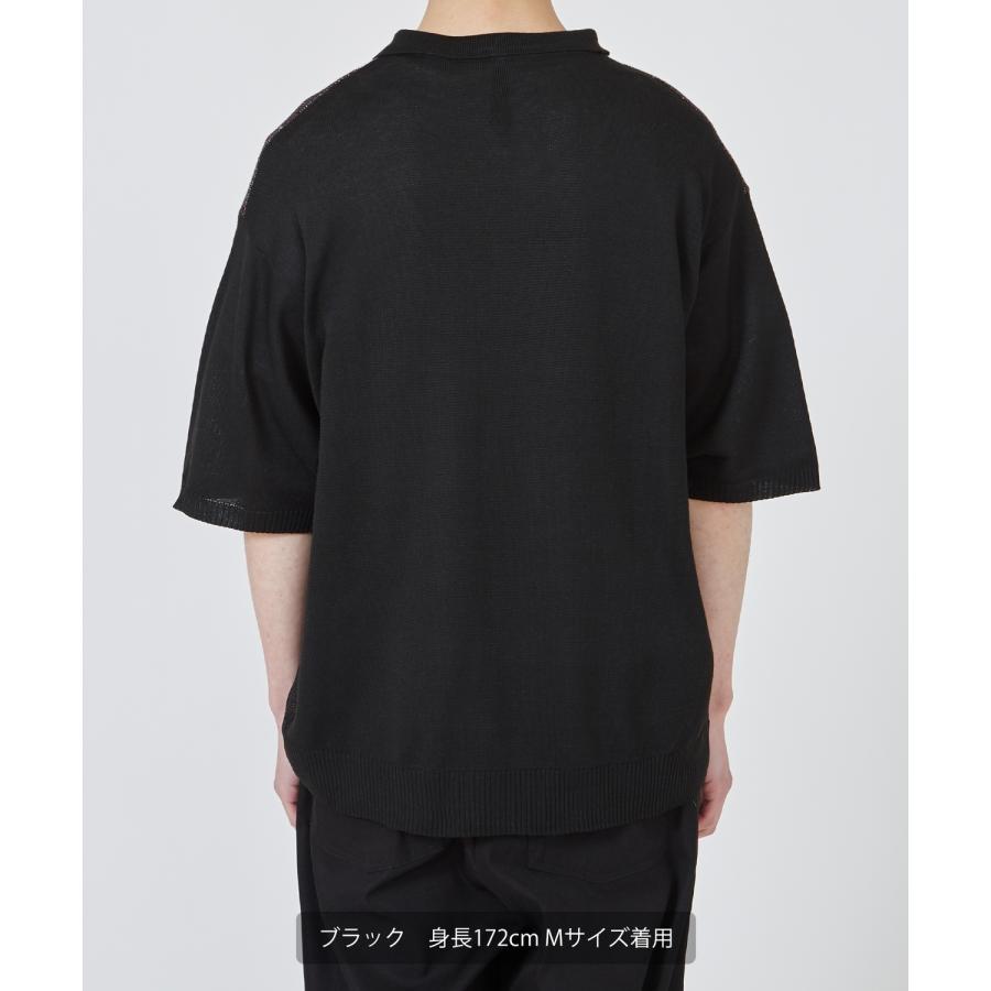 半袖シャツ メンズ ニット カーディガン ポロ アーガイル ダイヤ チェック 大きめ オーバーサイズ カジュアル キレイめ シンプル ベーシック おしゃれ | improves | 06