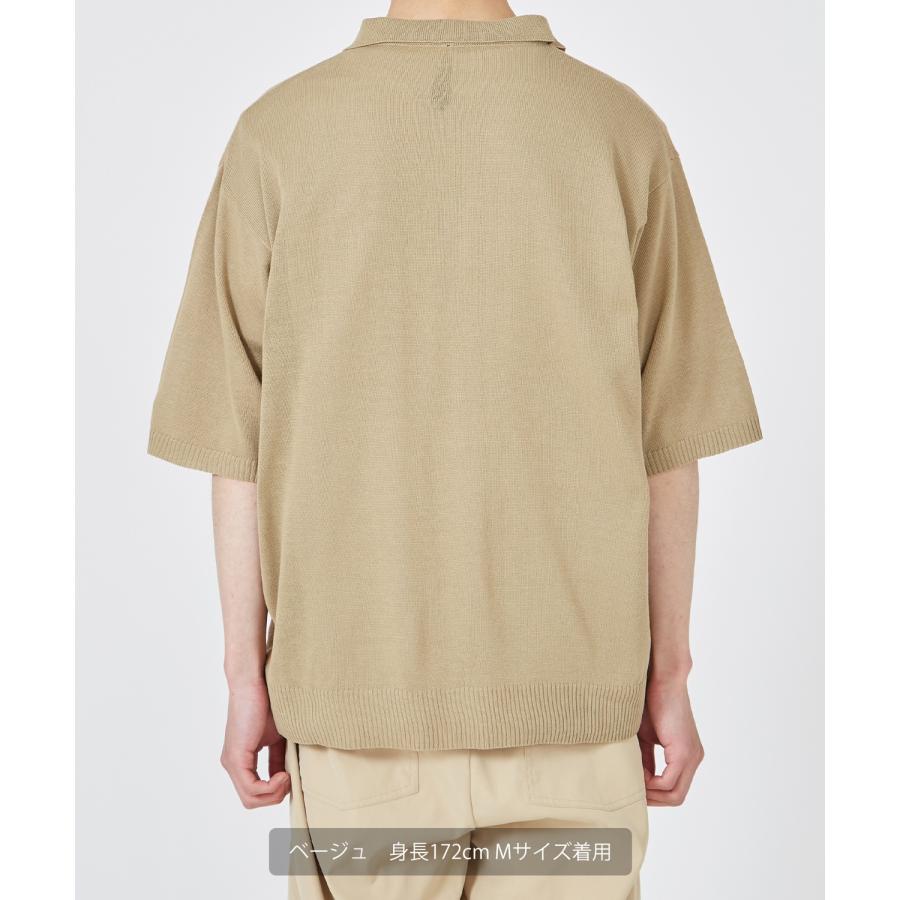 半袖シャツ メンズ ニット カーディガン ポロ アーガイル ダイヤ チェック 大きめ オーバーサイズ カジュアル キレイめ シンプル ベーシック おしゃれ | improves | 09