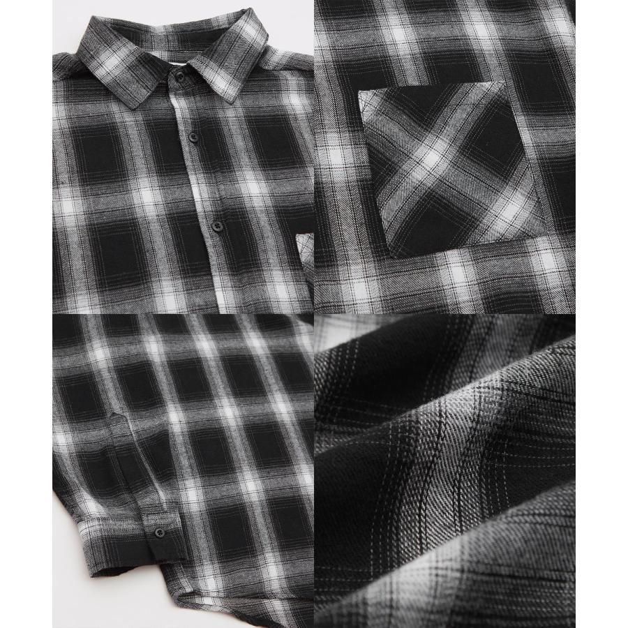 長袖シャツ メンズ ビエラチェック シャツ ネルシャツ ルーズ オーバーサイズ ビッグサイズ 大きいサイズ ゆったり ストリート スケーター アメカジ | improves | 25