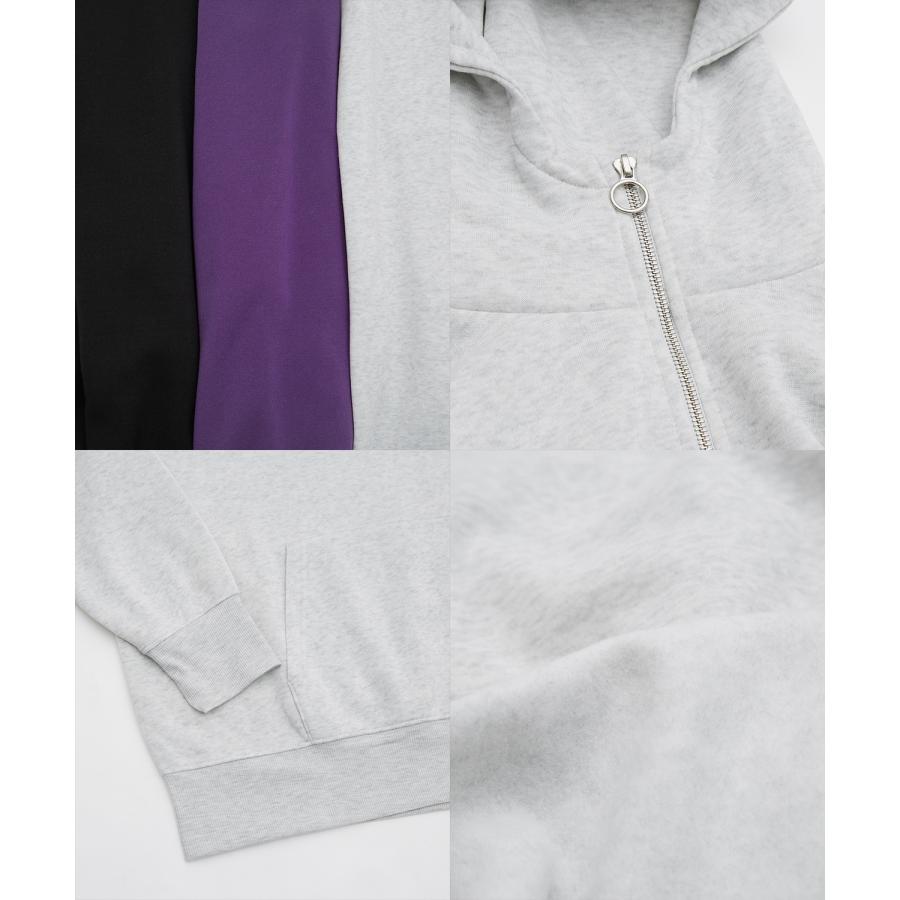 パーカー メンズ ハーフジップ コットンタッチ 裏起毛 無地 スウェット ハーフジップ オーバーサイズ 大きめ アメカジ カジュアル ストリート スケーター 韓国 | improves | 24