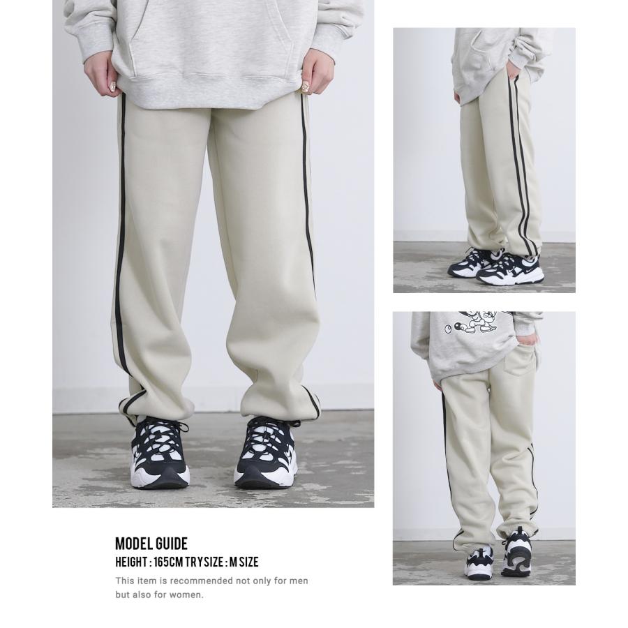 ラインパンツ メンズ 裏起毛 スウェット イージーパンツ オーバーサイズ 大きめ アメカジ カジュアル ストリート シンプル スケーター 韓国ファッション | improves | 15