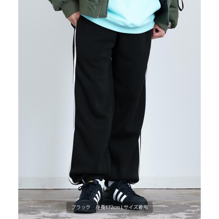 ラインパンツ メンズ 裏起毛 スウェット イージーパンツ オーバーサイズ 大きめ アメカジ カジュアル ストリート シンプル スケーター 韓国ファッション | improves | 05