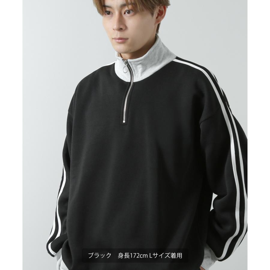 improves（インプローブス） トレーナー メンズ 裏起毛 ライン袖