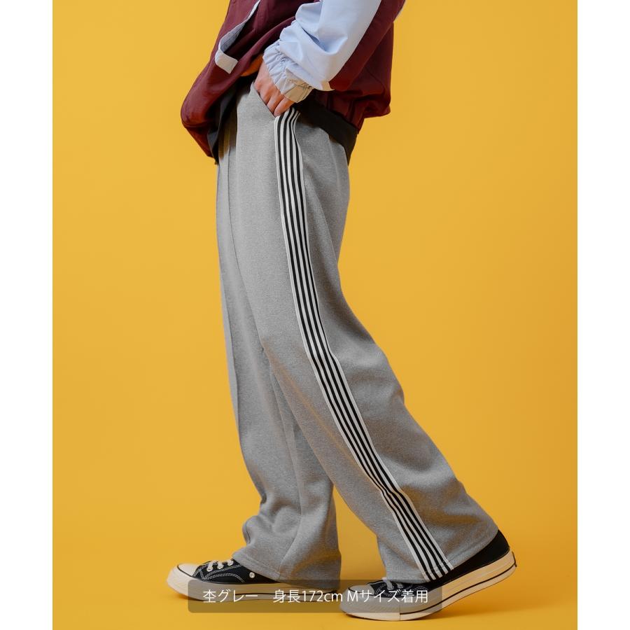 ジャージパンツ メンズ ワイドパンツ イージーパンツ センタープレス ピンタック 大きいサイズ ゆったり 古着MIX アメカジ ストリート スケーター カジュアル | improves | 14