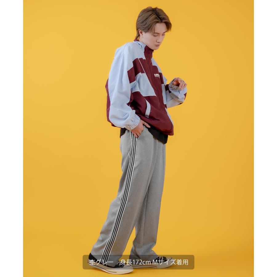 ジャージパンツ メンズ ワイドパンツ イージーパンツ センタープレス ピンタック 大きいサイズ ゆったり 古着MIX アメカジ ストリート スケーター カジュアル | improves | 16