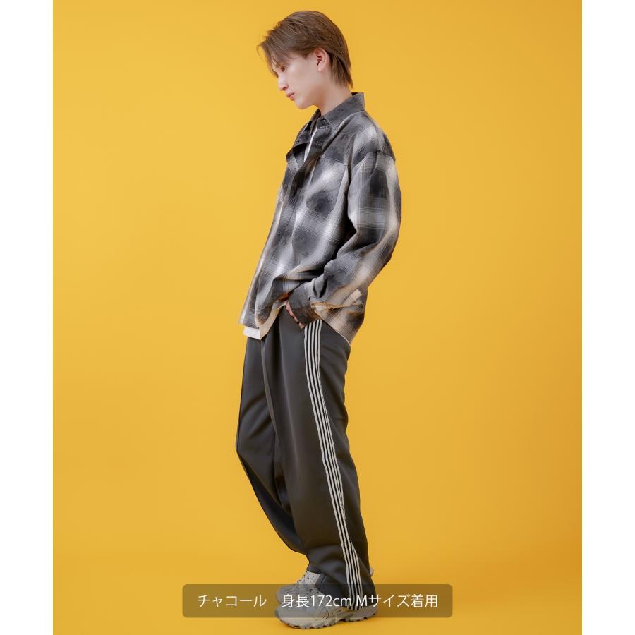 ジャージパンツ メンズ ワイドパンツ イージーパンツ センタープレス ピンタック 大きいサイズ ゆったり 古着MIX アメカジ ストリート スケーター カジュアル | improves | 08