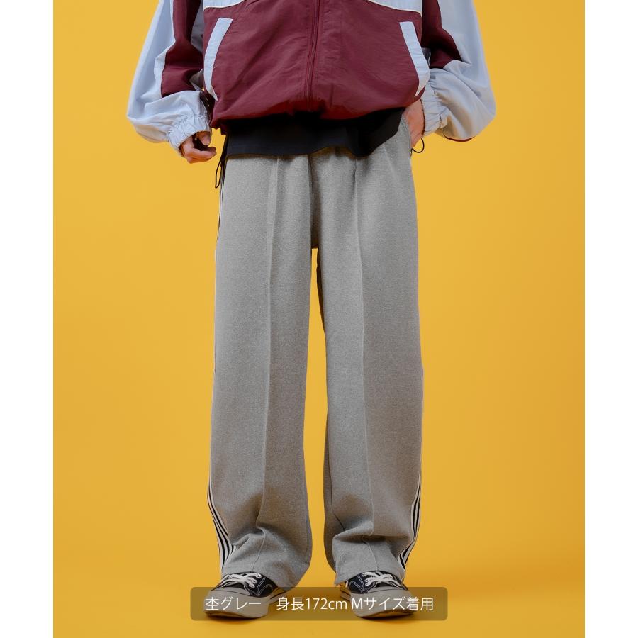 ジャージパンツ メンズ ワイドパンツ イージーパンツ センタープレス ピンタック 大きいサイズ ゆったり 古着MIX アメカジ ストリート スケーター カジュアル | improves | 13