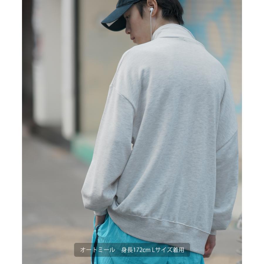 トレーナー メンズ ハーフジップ 裏毛スウェット カレッジロゴ 刺しゅう ツイルロゴ ビッグサイズ オーバーサイズ 古着MIX アメカジ ストリート スケーター | improves | 14