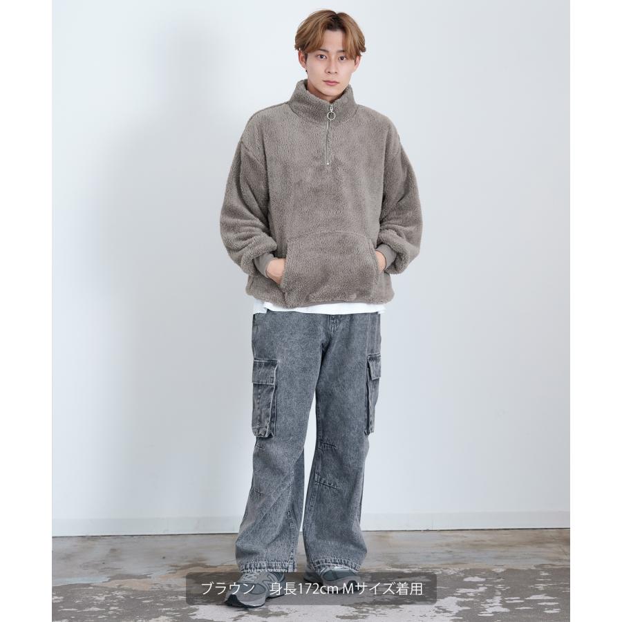 イージーパンツ メンズ ボア ジョガーパンツ リブパンツ ビッグサイズ オーバーサイズ 古着MIX アメカジ ストリート スケーター カジュアル ルームウェア | improves | 07