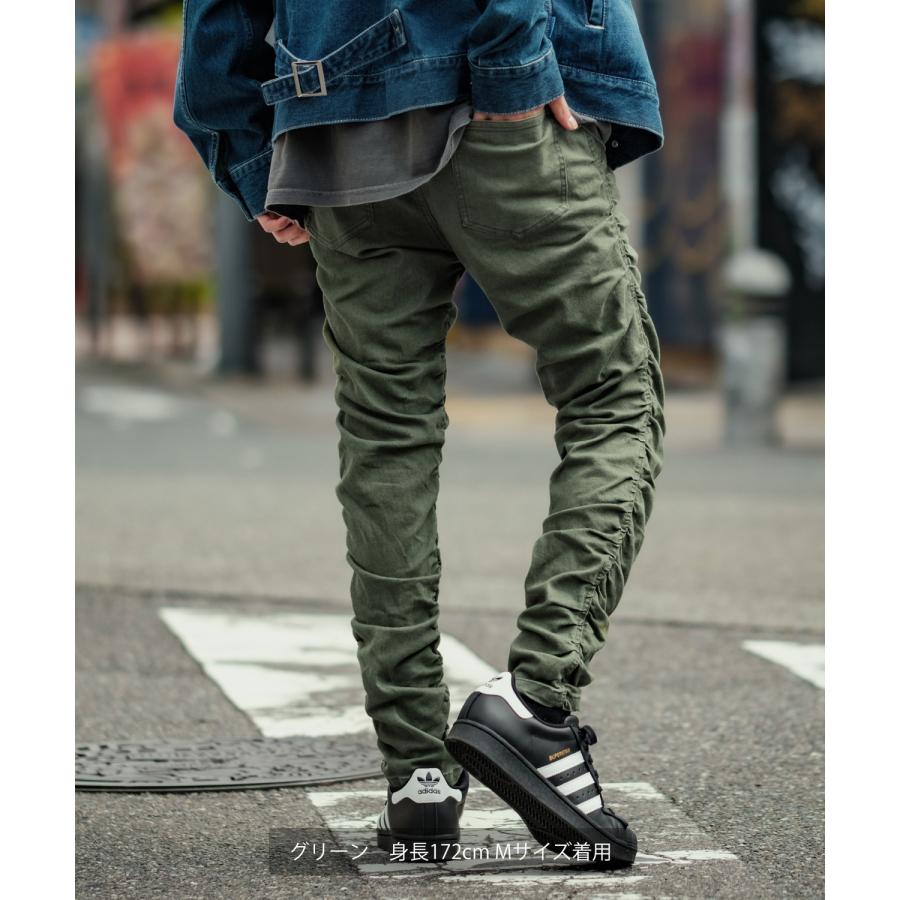 デニムパンツ メンズ スリムパンツ スキニー ストレッチ カラーデニム ジーンズ クシュクシュ 5P コットン ストリート アメカジ カジュアル 韓国ファッション | improves | 19