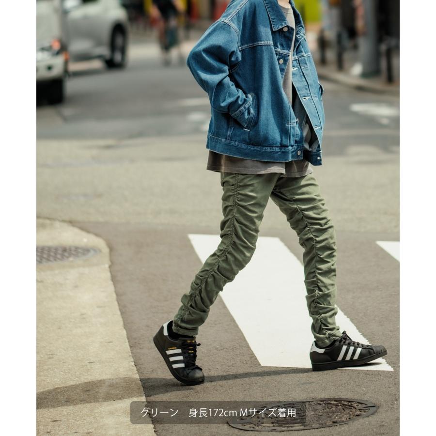 デニムパンツ メンズ スリムパンツ スキニー ストレッチ カラーデニム ジーンズ クシュクシュ 5P コットン ストリート アメカジ カジュアル 韓国ファッション | improves | 20