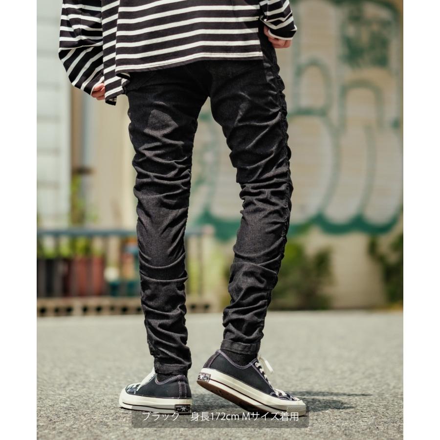 デニムパンツ メンズ スリムパンツ スキニー ストレッチ カラーデニム ジーンズ クシュクシュ 5P コットン ストリート アメカジ カジュアル 韓国ファッション | improves | 06