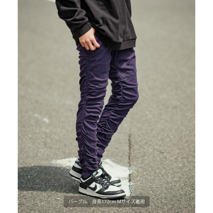 デニムパンツ メンズ スリムパンツ スキニー ストレッチ カラーデニム ジーンズ クシュクシュ 5P コットン ストリート アメカジ カジュアル 韓国ファッション | improves | 10