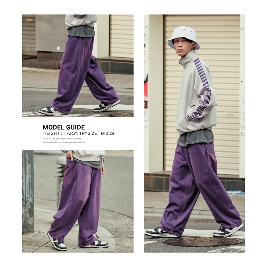 improves ワイドパンツ メンズ ワイドデニム カラーデニム