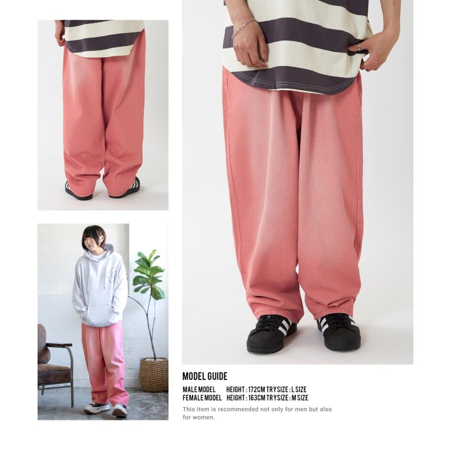 ワイドパンツ メンズ ワイドデニム カラーデニム ジーンズ バルーンシルエット コットン ストリート アメカジ カジュアル 韓国ファッション | improves | 11