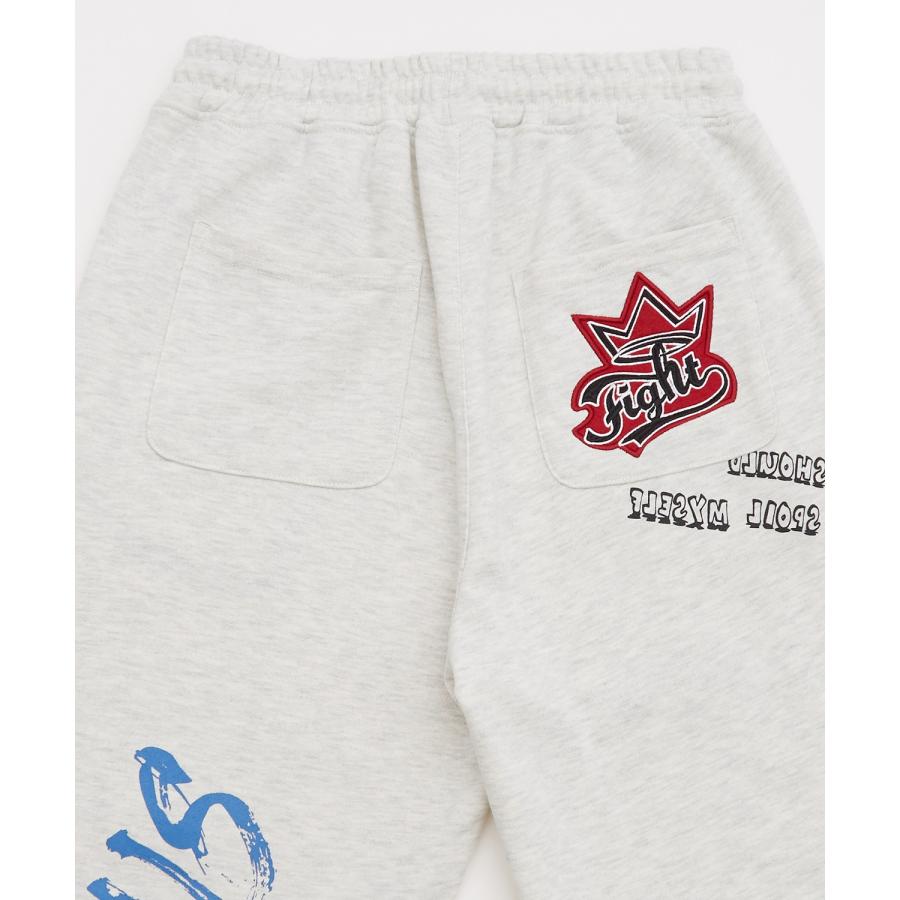 スウェットパンツ メンズ ワッペン 刺しゅう 裏毛 リブパンツ ジョガーパンツ スエット オーバーサイズ シンプル スポーティー ストリート スケーター | improves | 21