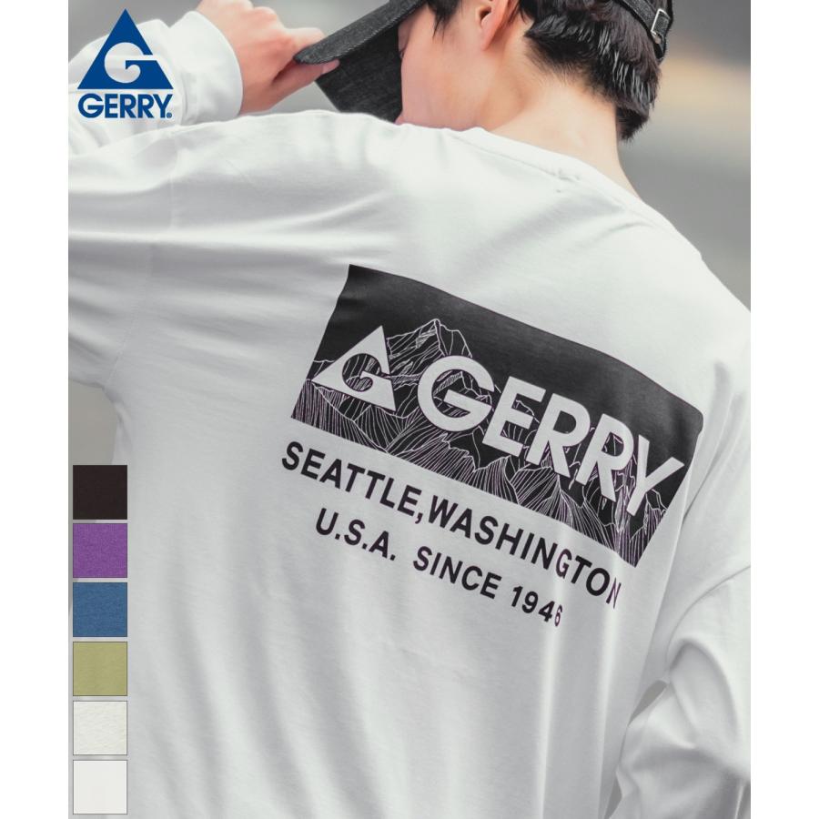 長袖Tシャツ メンズ GERRY ジェリー 別注ワンポイント ロンT カットソー バックプリント ワンポイント 刺しゅう アウトドア ストリート アメカジ 古着MIX | GERRY