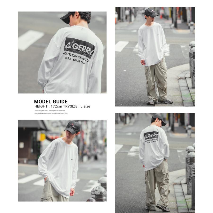 長袖Tシャツ メンズ GERRY ジェリー 別注ワンポイント ロンT カットソー バックプリント ワンポイント 刺しゅう アウトドア ストリート アメカジ 古着MIX | GERRY | 20