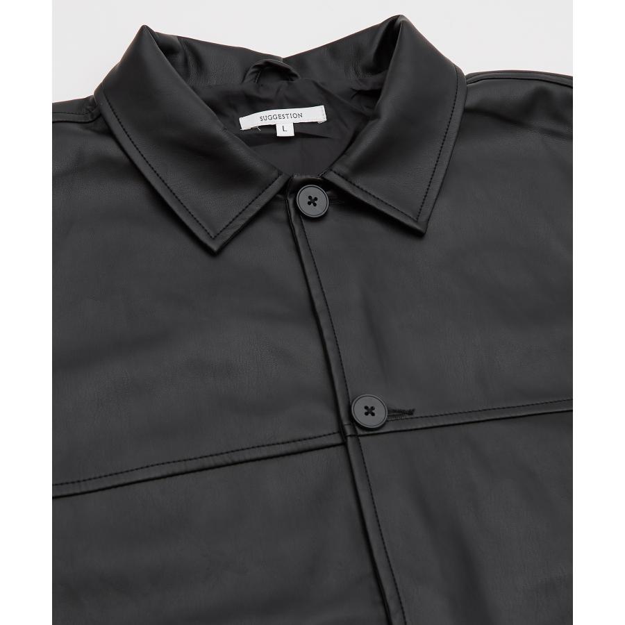 カーコート メンズ PU レザージャケット ライダースジャケット アウター ブルゾン ショートコート オーバーサイズ 大きめ アメカジ カジュアル ストリート 大人 | improves | 12