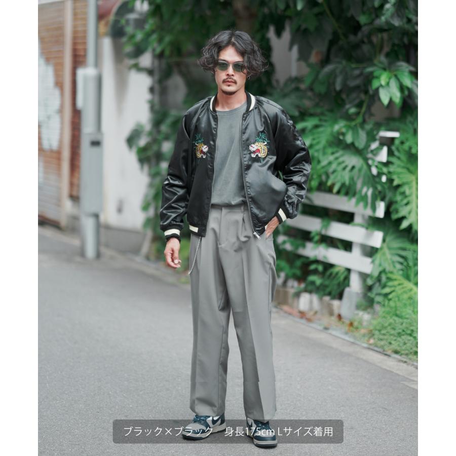 mr.olive スカジャン　スーベニアジャケット　ブルゾン improves（インプローブス） スカジャン メンズ 虎刺しゅう スーベニア