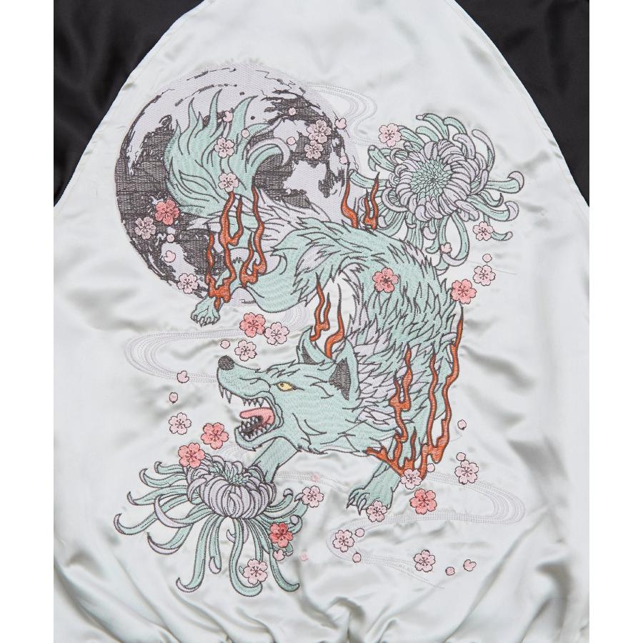 improves（インプローブス） スカジャン メンズ ドラゴン 狼刺しゅう