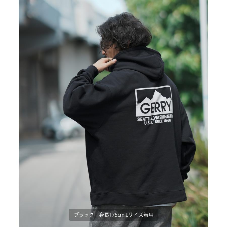 パーカー メンズ GERRY ジェリー 別注ワンポイント 裏毛 スウェット フーディー バックプリント ボックスロゴ アウトドア ストリート アメカジ 古着MIX｜improves｜06