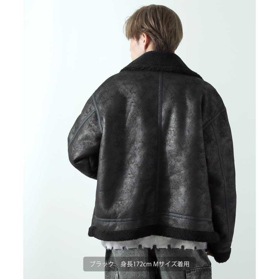 B-3 Lサイズ ミリタリー リアルムートン フライトジャケット B-3 リアルムートン フライトジャケット レザー 本革 ミリタリー