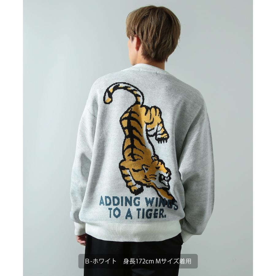 ニットセーター メンズ クルーネック グラフィック ジャガード オーバーサイズ ビッグサイズ 大きいサイズ ゆったり カジュアル ストリート アメカジ 韓国 | improves | 16