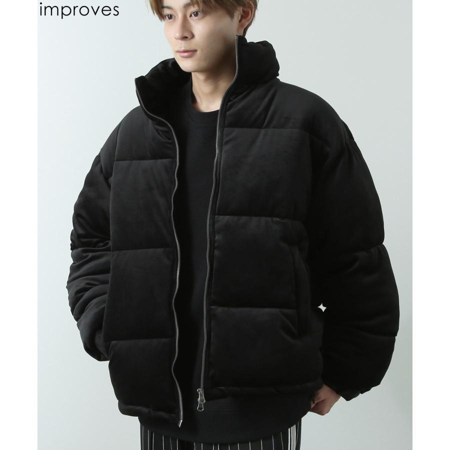 improves ベロア ダウンジャケット メンズ ジャケット ダウン ブルゾン
