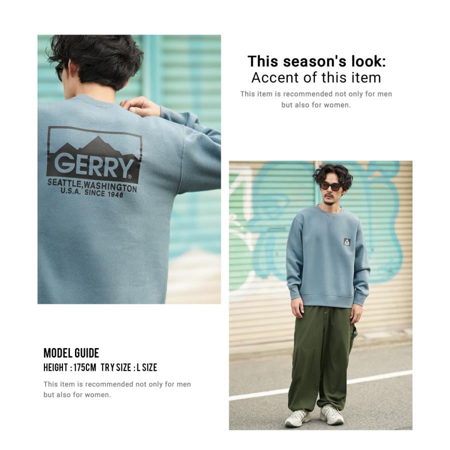 ワークスモック【USA製】90'sジェリー GERRY裏地付ナイロンプルオーバー GERRY トレーナー メンズ ジェリー クルーネック 裏起毛