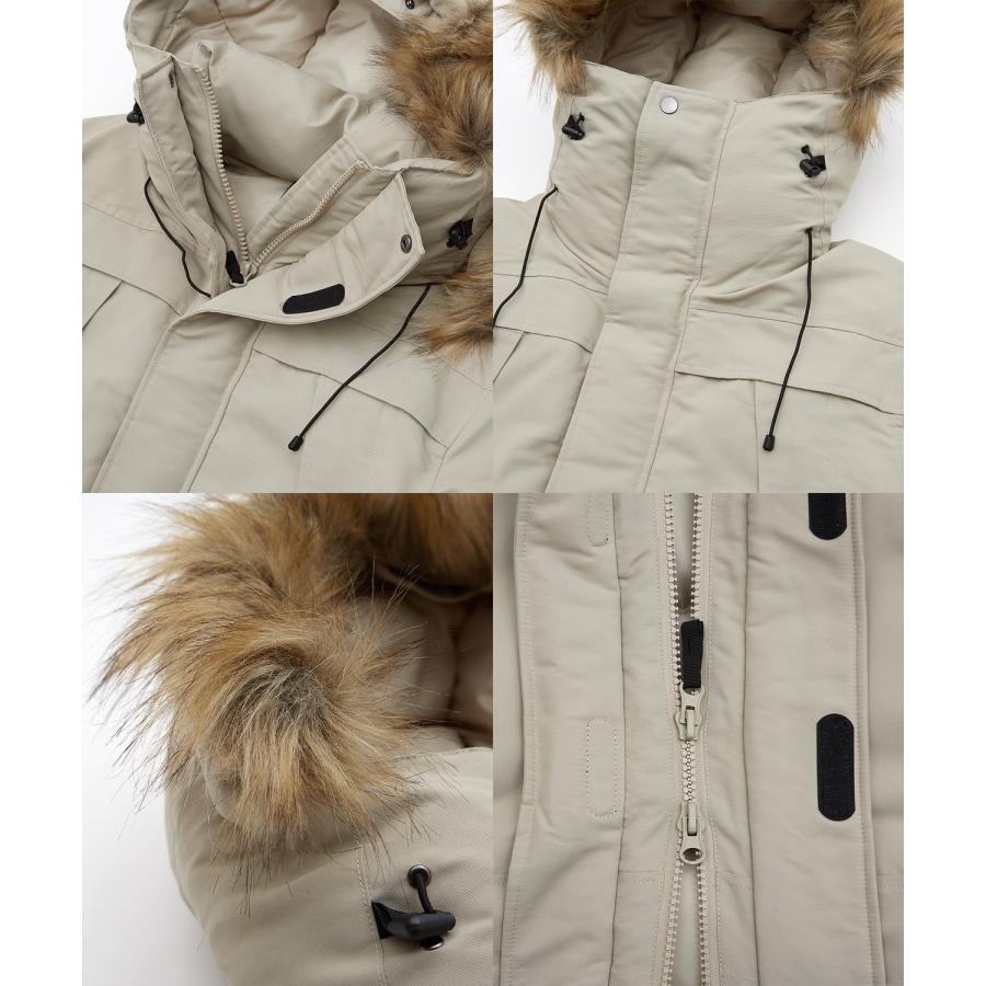 エコダウンジャケット メンズ レディース 中綿 タスラン ファーパーカー ダウンコート ミリタリー アウター 防寒 オーバーサイズ カジュアル アメカジ | improves | 20