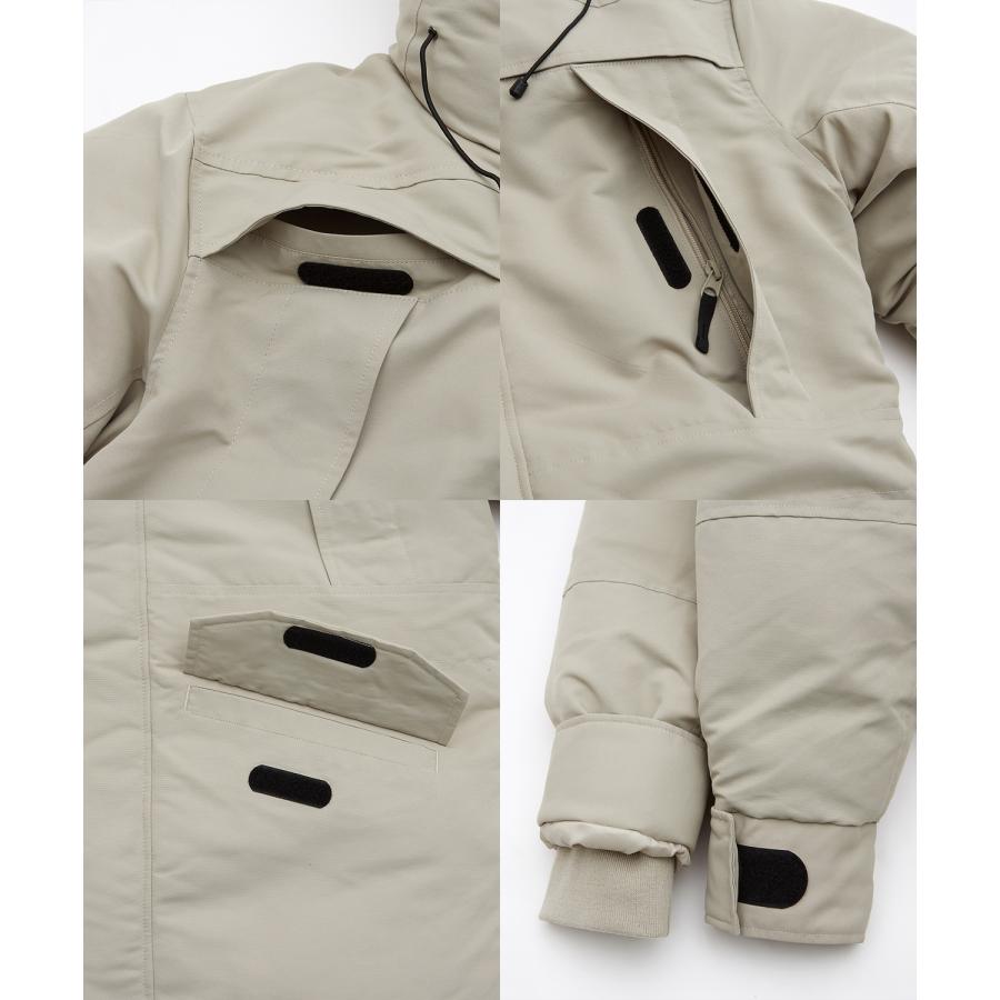 エコダウンジャケット メンズ レディース 中綿 タスラン ファーパーカー ダウンコート ミリタリー アウター 防寒 オーバーサイズ カジュアル アメカジ | improves | 21