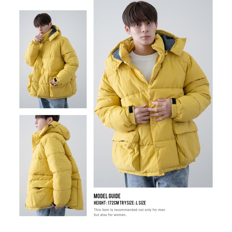 improves ダウンジャケット メンズ 中綿 エコダウン フード