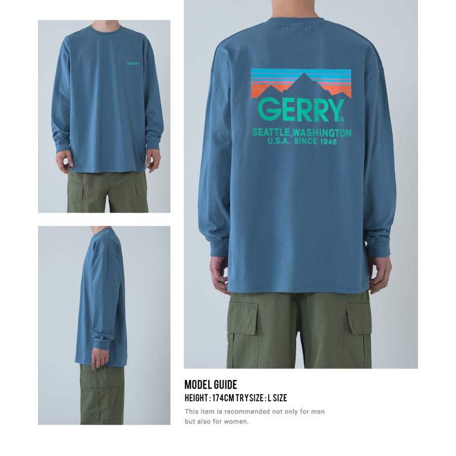 長袖Tシャツ メンズ GERRY ジェリー 別注プリント ロンT カットソー バックプリント ワンポイントプリント アウトドア ストリート アメカジ | GERRY | 16