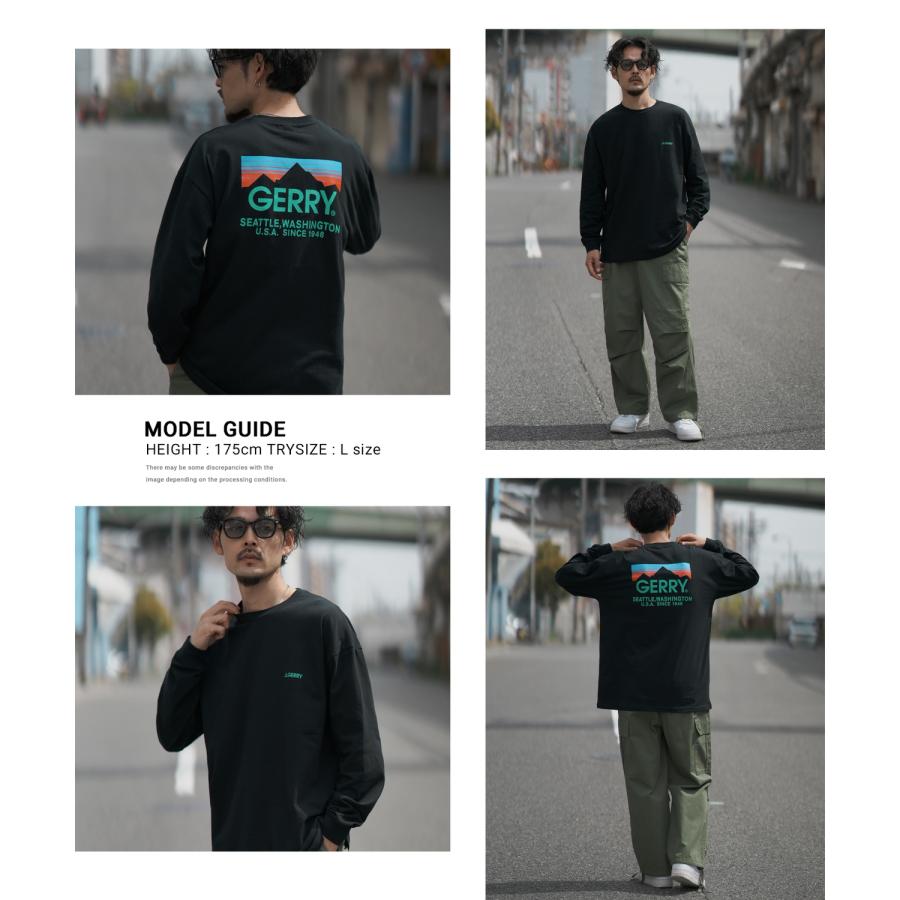 長袖Tシャツ メンズ GERRY ジェリー 別注プリント ロンT カットソー バックプリント ワンポイントプリント アウトドア ストリート アメカジ | GERRY | 08