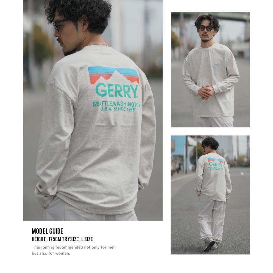 長袖Tシャツ メンズ GERRY ジェリー 別注プリント ロンT カットソー バックプリント ワンポイントプリント アウトドア ストリート アメカジ | GERRY | 09