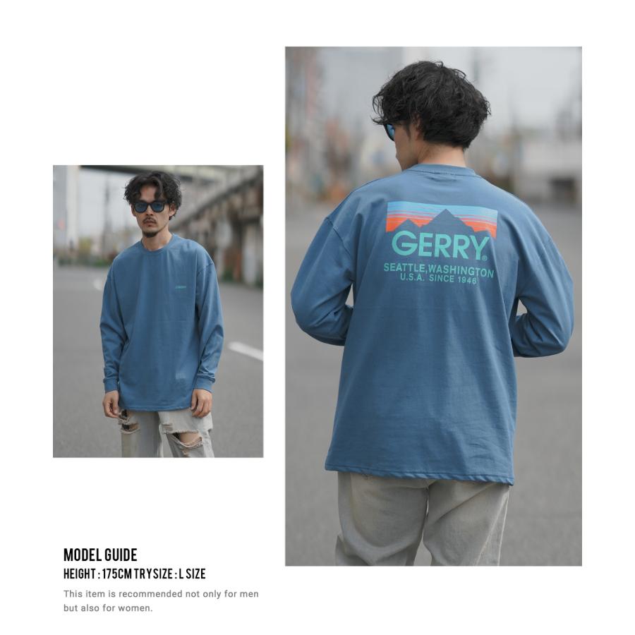 長袖Tシャツ メンズ GERRY ジェリー 別注プリント ロンT カットソー バックプリント ワンポイントプリント アウトドア ストリート アメカジ | GERRY | 10