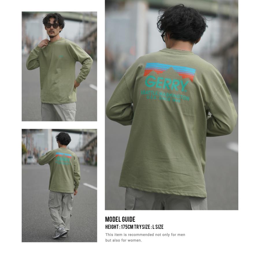 長袖Tシャツ メンズ GERRY ジェリー 別注プリント ロンT カットソー バックプリント ワンポイントプリント アウトドア ストリート アメカジ | GERRY | 11