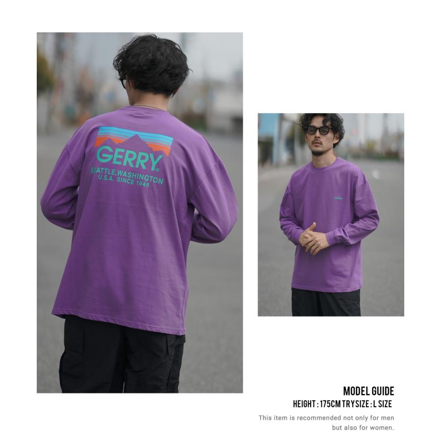 長袖Tシャツ メンズ GERRY ジェリー 別注プリント ロンT カットソー バックプリント ワンポイントプリント アウトドア ストリート アメカジ | GERRY | 12