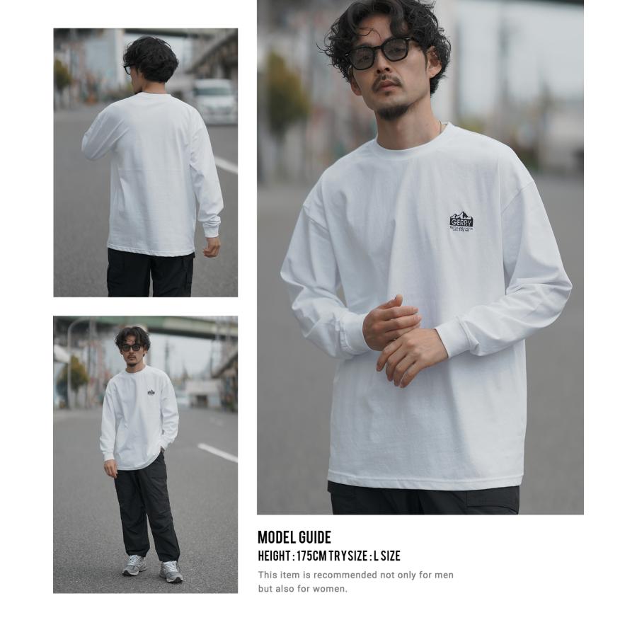長袖Tシャツ メンズ GERRY ジェリー 別注 ワンポイント 刺しゅう ロンT カットソー バックプリント ワンポイントプリント アウトドア ストリート アメカジ | GERRY | 07