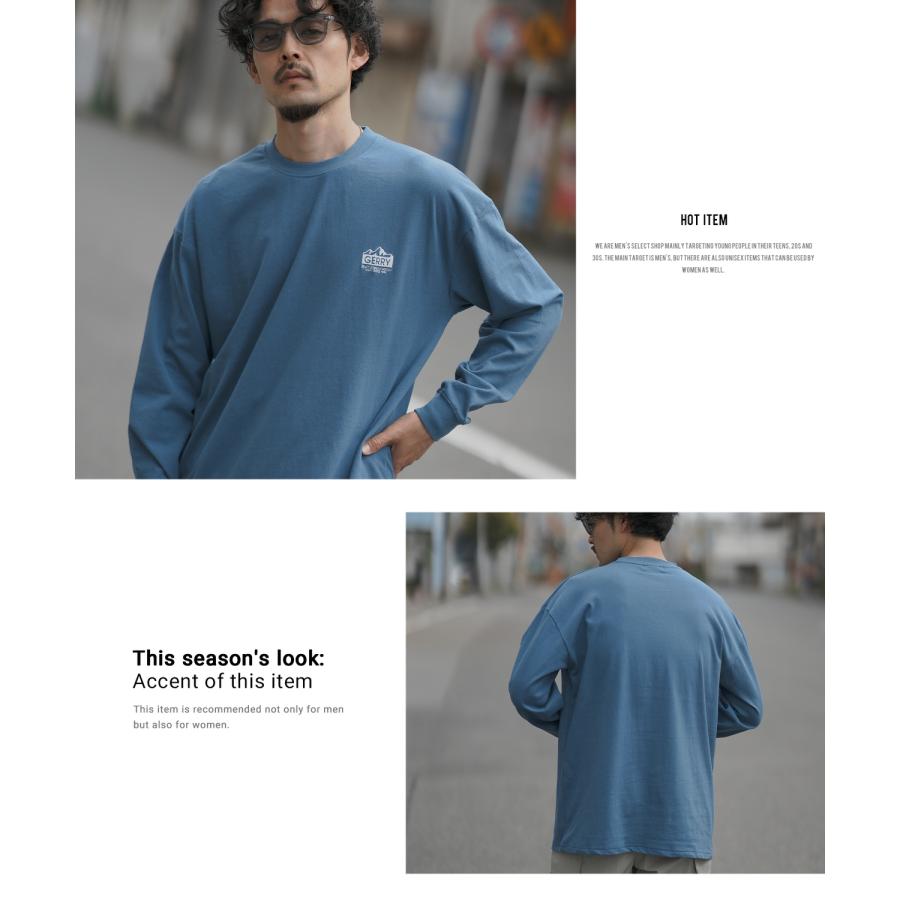 長袖Tシャツ メンズ GERRY ジェリー 別注 ワンポイント 刺しゅう ロンT カットソー バックプリント ワンポイントプリント アウトドア ストリート アメカジ | GERRY | 10