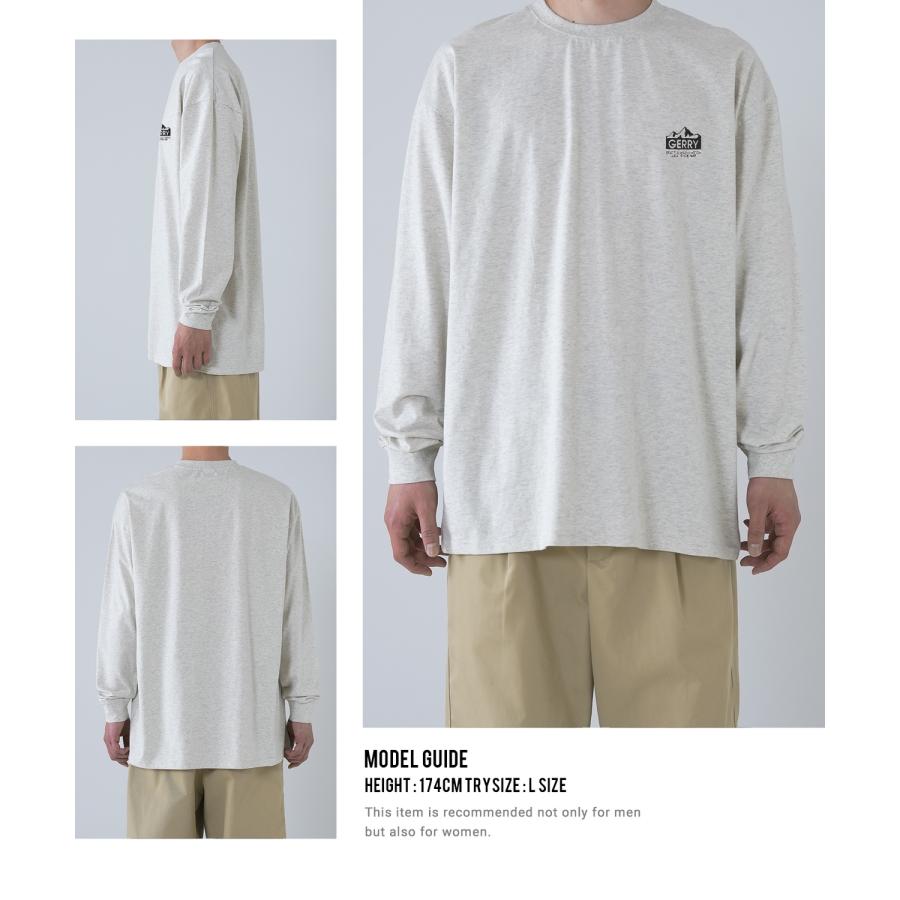 長袖Tシャツ メンズ GERRY ジェリー 別注 ワンポイント 刺しゅう ロンT カットソー バックプリント ワンポイントプリント アウトドア ストリート アメカジ | GERRY | 15