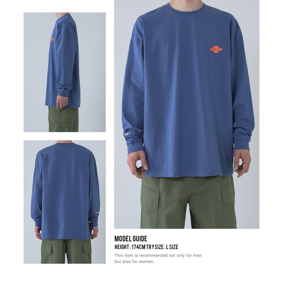 長袖Tシャツ メンズ GERRY ジェリー 別注 ワッペン 刺しゅう ロンT カットソー バックプリント ワンポイントプリント アウトドア ストリート アメカジ | GERRY | 16