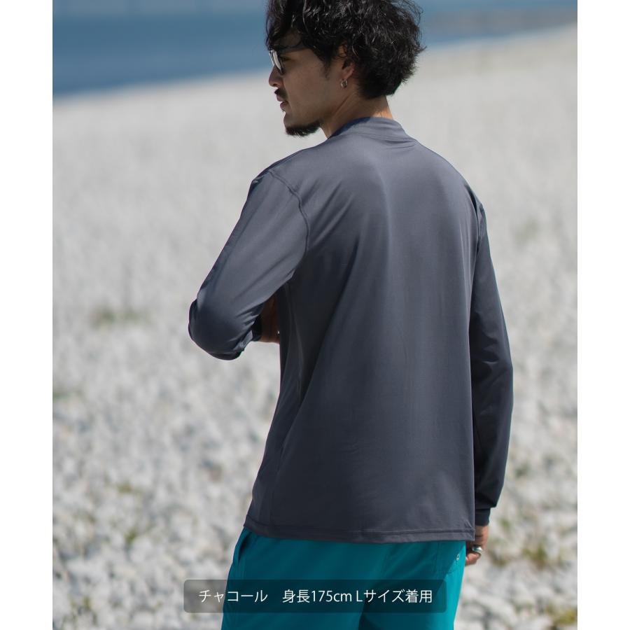 ラッシュガード メンズ フロントジップ ジップアップ ライトアウター 水着 海水浴  アメカジ カジュアル サーフ サーファー ストリート 西海岸 大人カジュアル | improves | 19