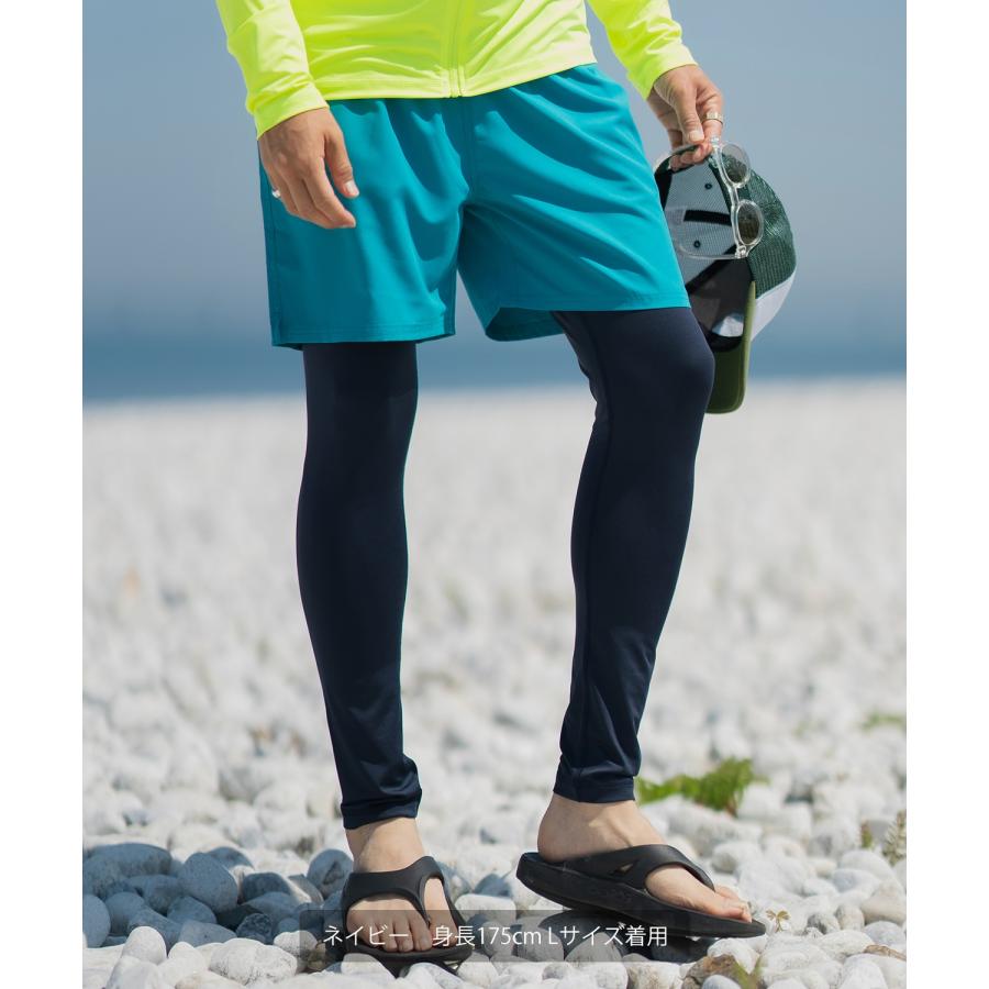 レギンス メンズ ラッシュガード インナー 水着 海水浴  アメカジ カジュアル サーフ サーファー ストリート 西海岸 大人カジュアル ブラック ネイビー | improves | 06